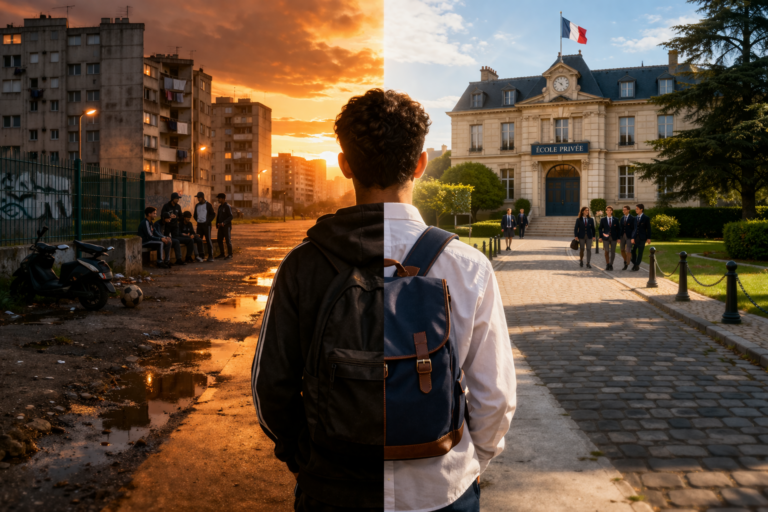 Entre la cité et l’école privée : grandir en jouant deux rôles