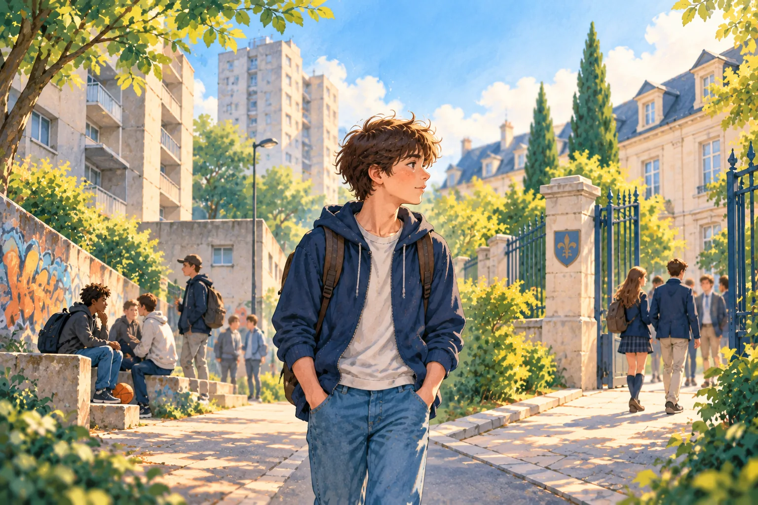 Entre la cité et l’école privée : grandir en jouant deux rôles